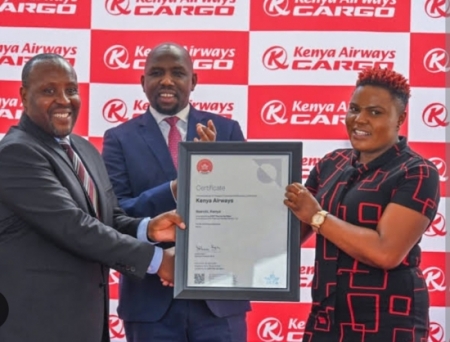 Kenya Airways Cargo bags IATAs CEIV Pharma certification for KQ pharma facility