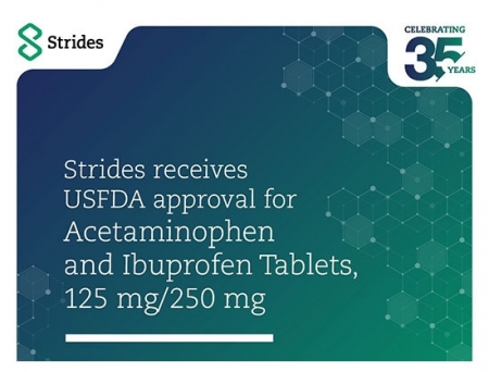 Strides Secures USFDA Approval for Acetaminophen and Ibuprofen Tablets, 125 mg/250 mg