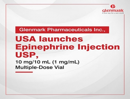 Glenmark Pharmaceuticals Launches Epinephrine Injection USP, 10 mg/10 mL (1 mg/mL) Multiple-Dose Vial in US